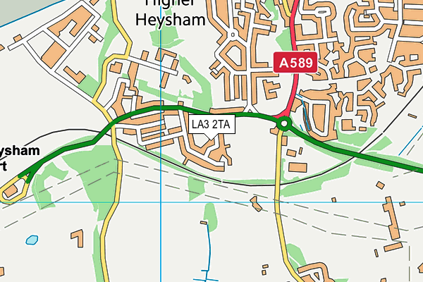 LA3 2TA map - OS VectorMap District (Ordnance Survey)