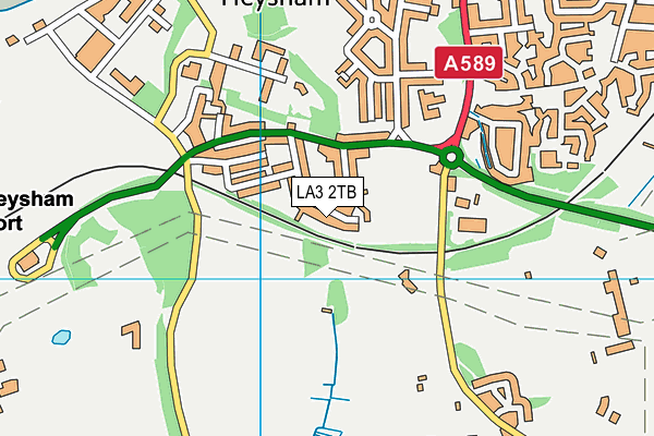 LA3 2TB map - OS VectorMap District (Ordnance Survey)