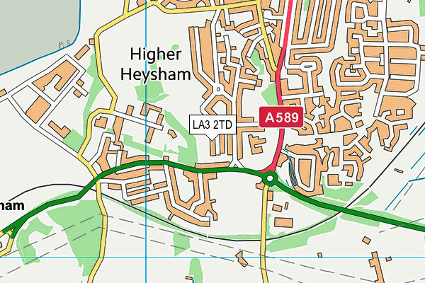 LA3 2TD map - OS VectorMap District (Ordnance Survey)