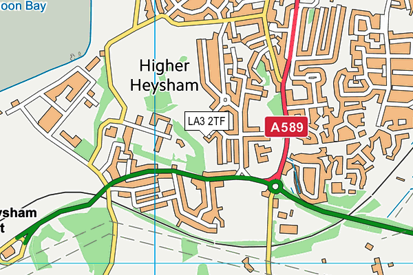 LA3 2TF map - OS VectorMap District (Ordnance Survey)