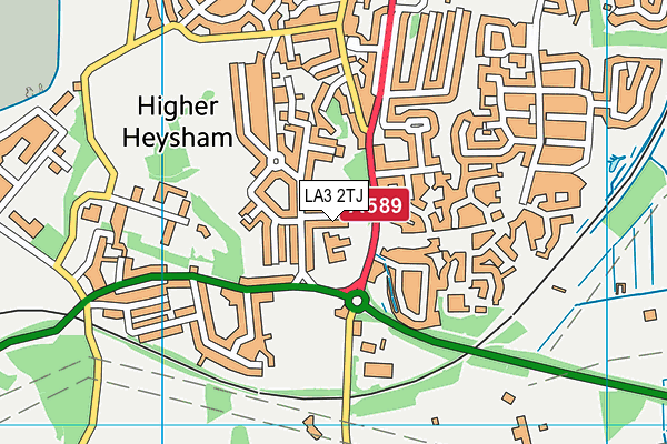 LA3 2TJ map - OS VectorMap District (Ordnance Survey)