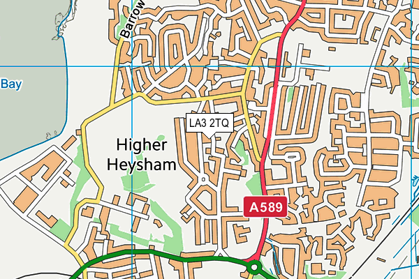 LA3 2TQ map - OS VectorMap District (Ordnance Survey)