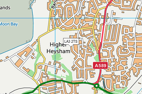 LA3 2TS map - OS VectorMap District (Ordnance Survey)