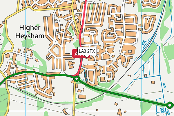 LA3 2TX map - OS VectorMap District (Ordnance Survey)