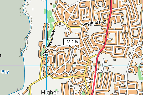 LA3 2UA map - OS VectorMap District (Ordnance Survey)