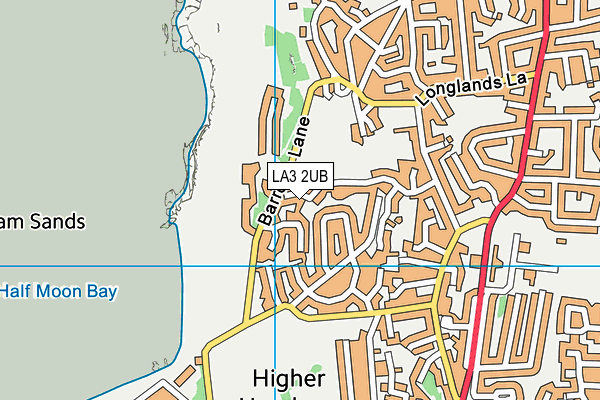 LA3 2UB map - OS VectorMap District (Ordnance Survey)