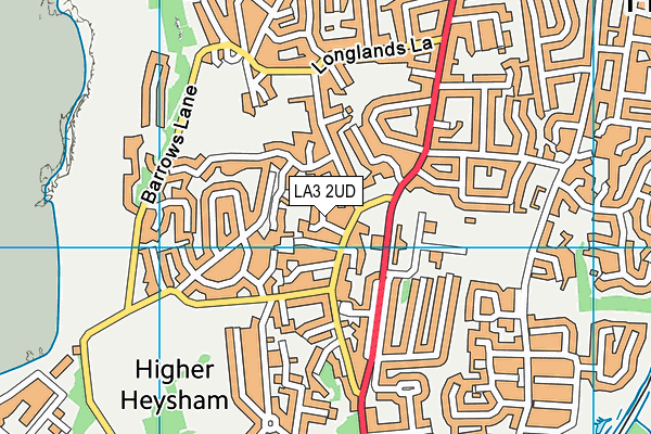 LA3 2UD map - OS VectorMap District (Ordnance Survey)