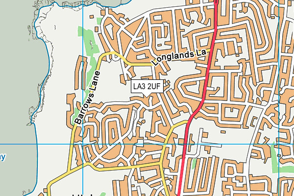 LA3 2UF map - OS VectorMap District (Ordnance Survey)