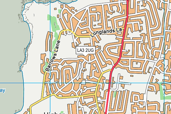 LA3 2UG map - OS VectorMap District (Ordnance Survey)