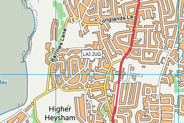 LA3 2UQ map - OS VectorMap District (Ordnance Survey)