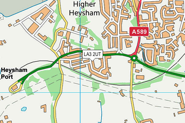 LA3 2UT map - OS VectorMap District (Ordnance Survey)