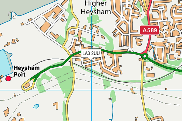 LA3 2UU map - OS VectorMap District (Ordnance Survey)