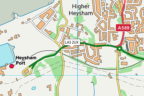 LA3 2UX map - OS VectorMap District (Ordnance Survey)