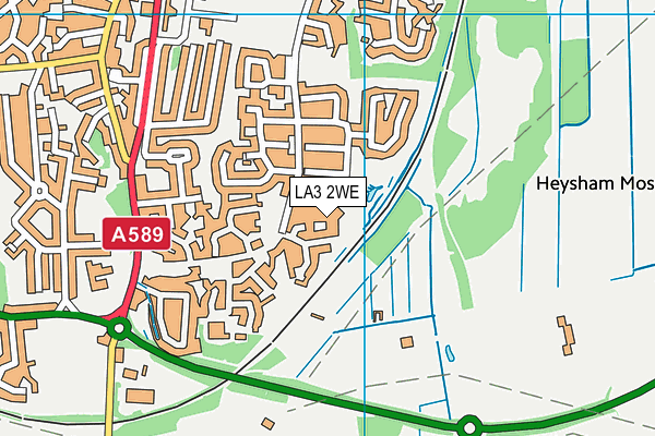 LA3 2WE map - OS VectorMap District (Ordnance Survey)