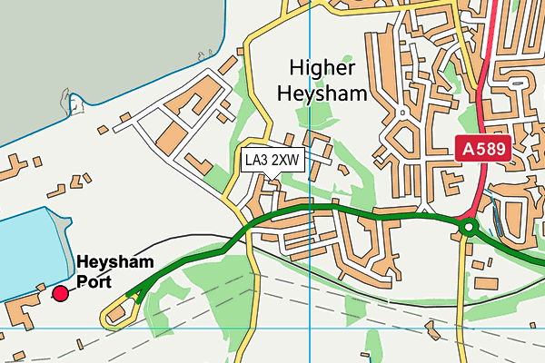 LA3 2XW map - OS VectorMap District (Ordnance Survey)