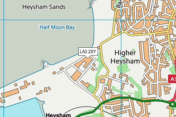 LA3 2XY map - OS VectorMap District (Ordnance Survey)
