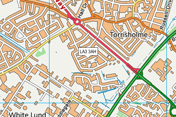 LA3 3AH map - OS VectorMap District (Ordnance Survey)