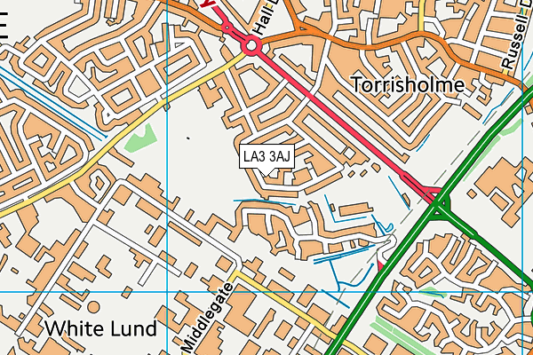 LA3 3AJ map - OS VectorMap District (Ordnance Survey)