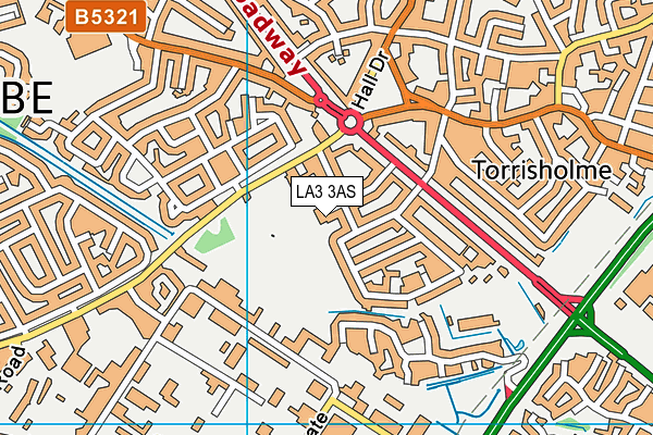 LA3 3AS map - OS VectorMap District (Ordnance Survey)
