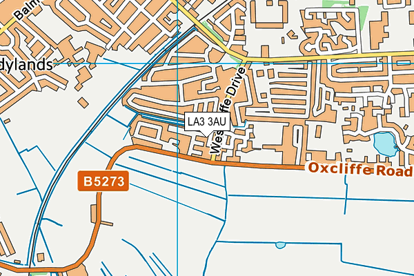 LA3 3AU map - OS VectorMap District (Ordnance Survey)