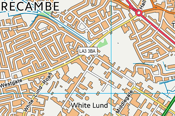 LA3 3BA map - OS VectorMap District (Ordnance Survey)