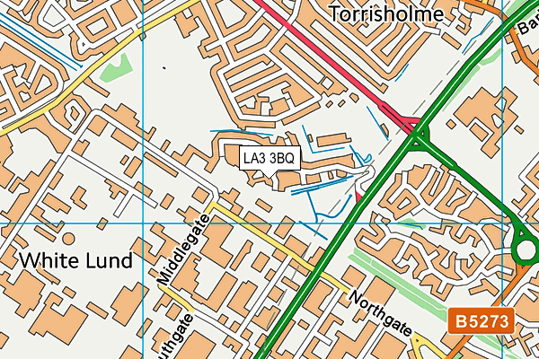 LA3 3BQ map - OS VectorMap District (Ordnance Survey)