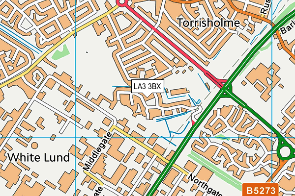 LA3 3BX map - OS VectorMap District (Ordnance Survey)