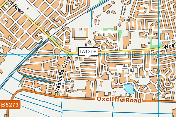 LA3 3DE map - OS VectorMap District (Ordnance Survey)