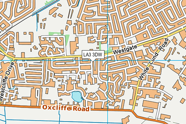 LA3 3DW map - OS VectorMap District (Ordnance Survey)