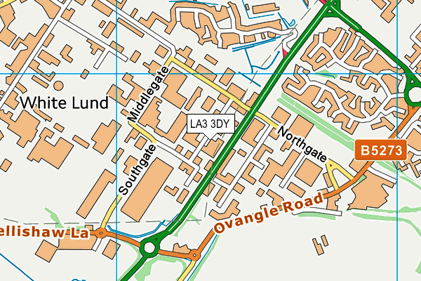 LA3 3DY map - OS VectorMap District (Ordnance Survey)