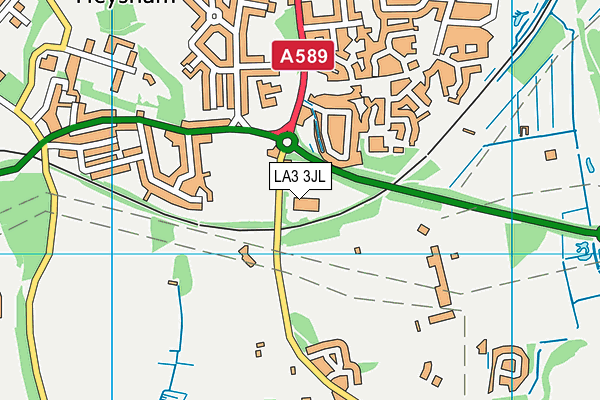 LA3 3JL map - OS VectorMap District (Ordnance Survey)