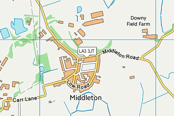 LA3 3JT map - OS VectorMap District (Ordnance Survey)