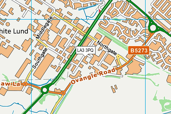 LA3 3PQ map - OS VectorMap District (Ordnance Survey)