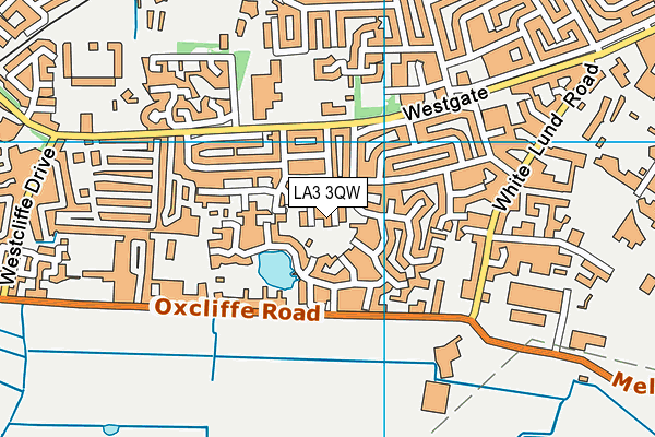 LA3 3QW map - OS VectorMap District (Ordnance Survey)