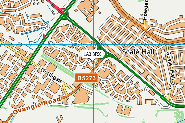 LA3 3RX map - OS VectorMap District (Ordnance Survey)