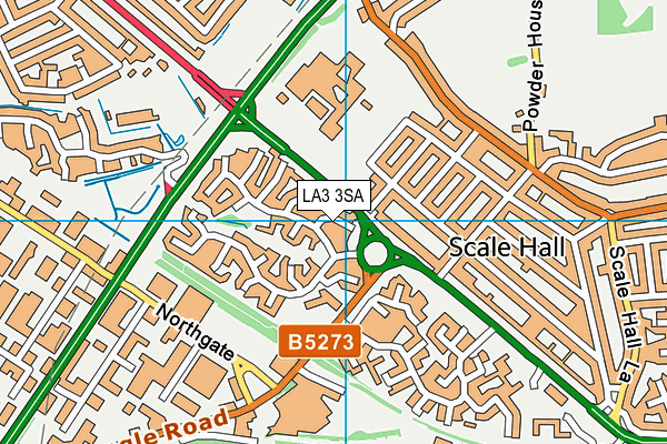 LA3 3SA map - OS VectorMap District (Ordnance Survey)