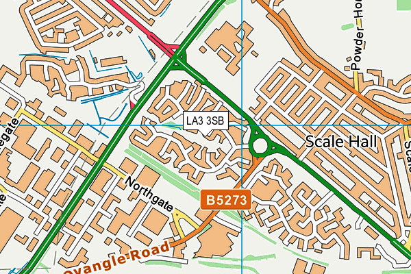 LA3 3SB map - OS VectorMap District (Ordnance Survey)