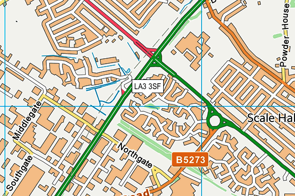 LA3 3SF map - OS VectorMap District (Ordnance Survey)