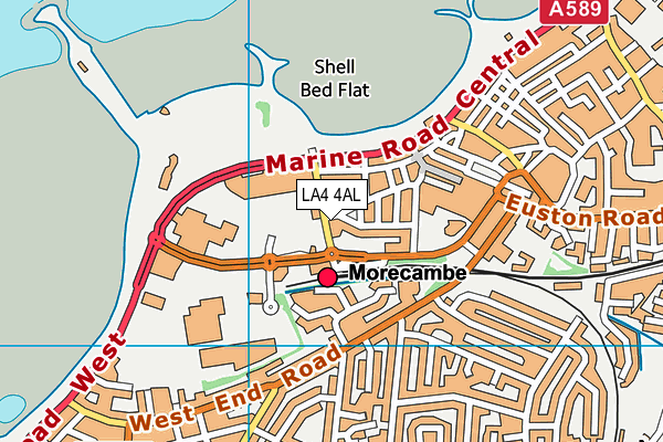 LA4 4AL map - OS VectorMap District (Ordnance Survey)