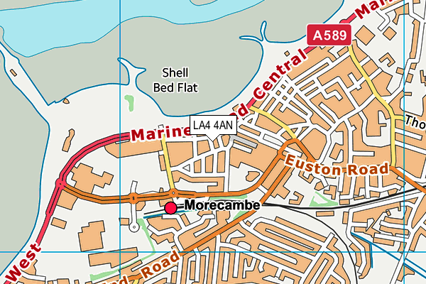 LA4 4AN map - OS VectorMap District (Ordnance Survey)