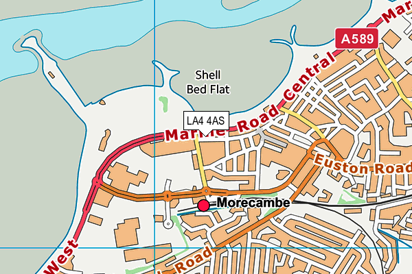 LA4 4AS map - OS VectorMap District (Ordnance Survey)