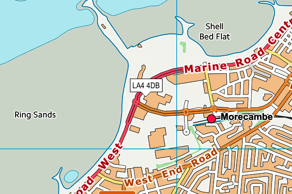 LA4 4DB map - OS VectorMap District (Ordnance Survey)