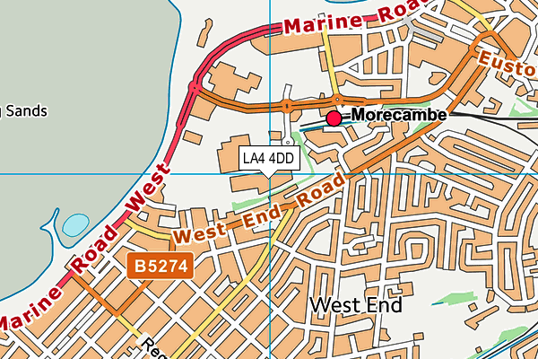 LA4 4DD map - OS VectorMap District (Ordnance Survey)