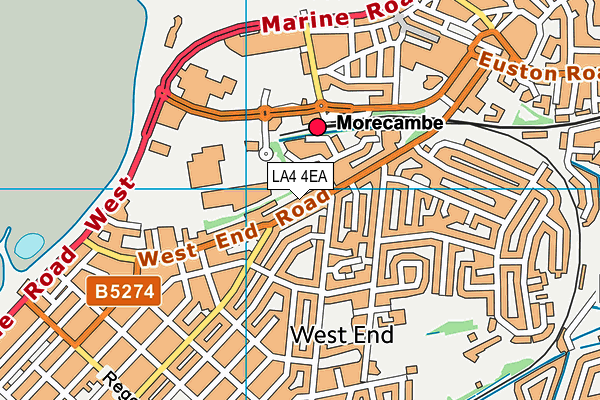 LA4 4EA map - OS VectorMap District (Ordnance Survey)