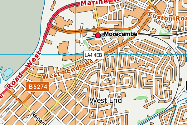 LA4 4EB map - OS VectorMap District (Ordnance Survey)