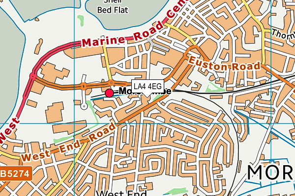 LA4 4EG map - OS VectorMap District (Ordnance Survey)