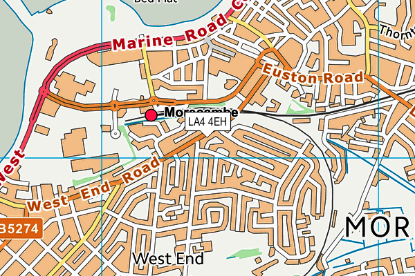 LA4 4EH map - OS VectorMap District (Ordnance Survey)