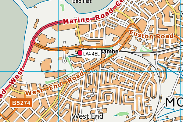 LA4 4EL map - OS VectorMap District (Ordnance Survey)