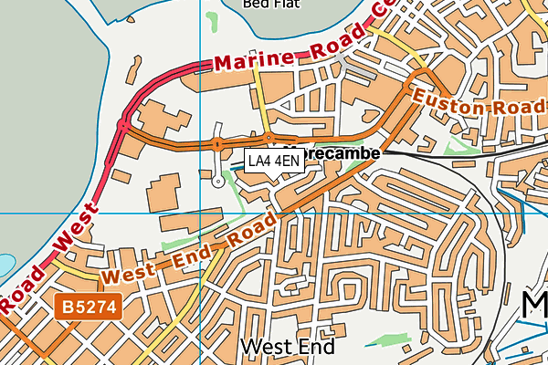 LA4 4EN map - OS VectorMap District (Ordnance Survey)