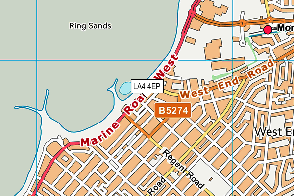 LA4 4EP map - OS VectorMap District (Ordnance Survey)